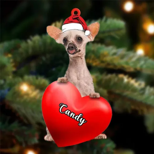 Vista 4 de Adornos de Navidad personalizados para perros, nombre personalizado, adorno de Malamute de Alaska, adornos acrílicos, regalos de Navidad, amantes