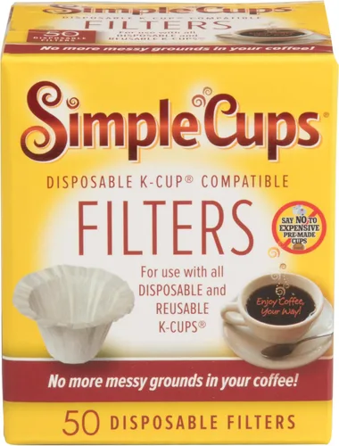 Vista 4 de Filtros desechables para uso en cafeteras Keurig® (paquete de 50) - Tazas simples - Usa tu propio café