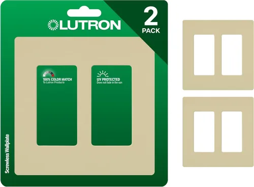 Vista 8 de Lutron Claro - Placa de cubierta para interruptor de luz, placa de pared de 2 posiciones, para interruptores de luz decorativos, cubierta