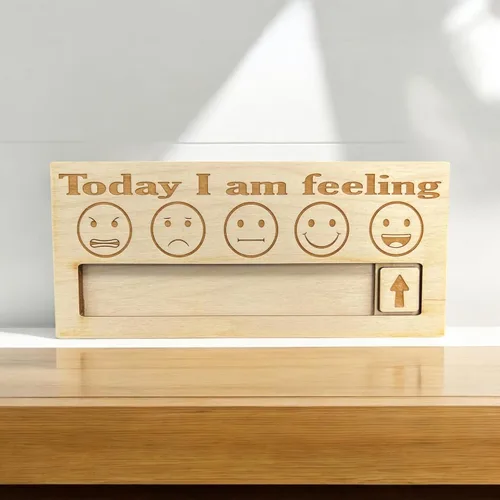 Vista 9 de Cartel de "Today I Am Feeling" - Tabla de estado de ánimo de emoji, rastreador diario de sentimientos para niños y adultos, terapia, autismo
