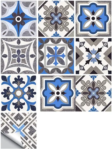 Vista 15 de 10 pegatinas decorativas autoadhesivas para azulejos, impermeables, para dormitorio, baño, escalera, decoración del hogar