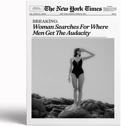 Vista 68 de Arte de pared de periódico de moda para niña, blanco y negro, decoración de pared de periódico estético retro, arte de pared feminista, póster
