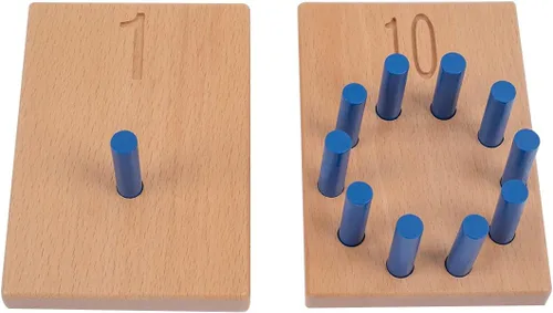 Vista 2 de Adena Montessori Math Materials 1-10 Clavijas de conteo - Divertido y educativo juego de números para niños pequeños