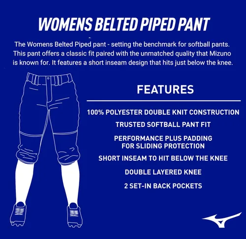 Vista 7 de Mizuno Pantalón bombilla, con presillas para cinturón, para mujer.
