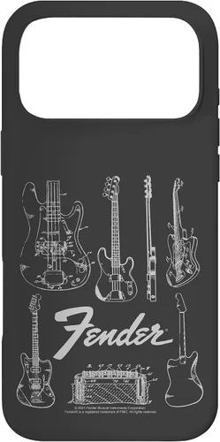 Vista 22 de Fender Carcasa de Guitars Line Art para iPhone 17