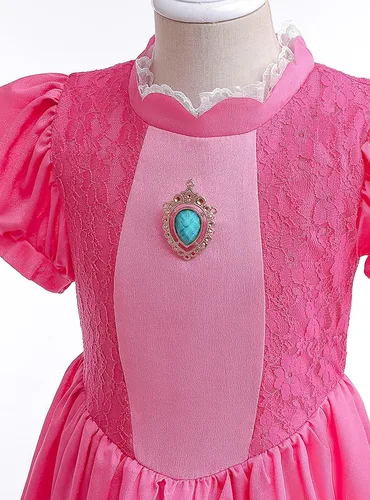 Vista 5 de Pink Dress with Accessories for Girls - Pink Costume for Little Girls Dress Up 2-11 Years
