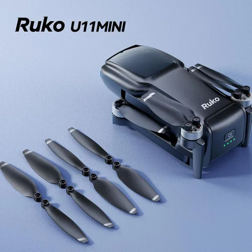 Vista 2 de Ruko U11MINI 4K (RC3), dron para principiantes con controlador de pantalla táctil y hélices de dron U11MINI 4K