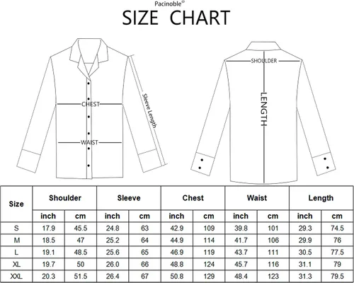 Vista 6 de Pacinoble - Camisa de vestir de manga larga para hombre, diseño de lujo, moderna y estampada.