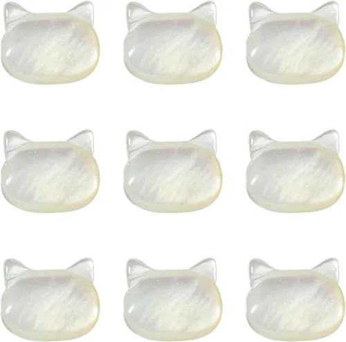 Vista 14 de LiQunSweet 10 cuentas de corazón dulce de concha de abulón natural para hacer aretes, pulseras, collares, joyas