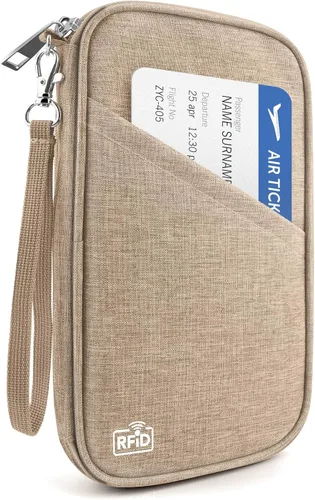 Vista 18 de Cartera de pasaporte para la familia con RFID, organizador de documentos de viaje, impermeable para mujeres, billetera de pasaporte portátil