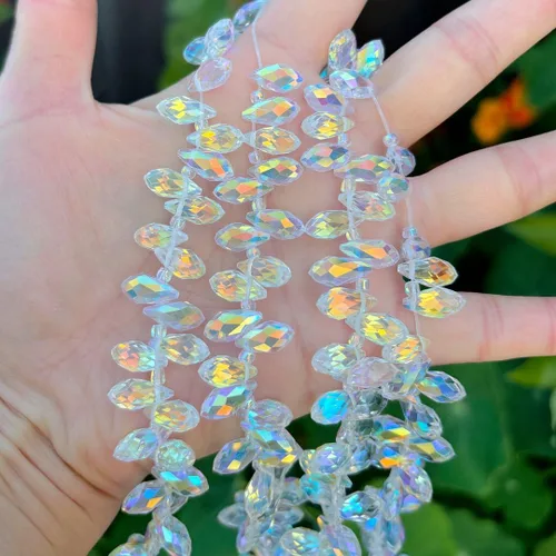 Vista 21 de 200pcs Checa 0.472 in Lágrima facetada Briolette Cristal Perlas Colgante de gota a granel Amatista Púrpura