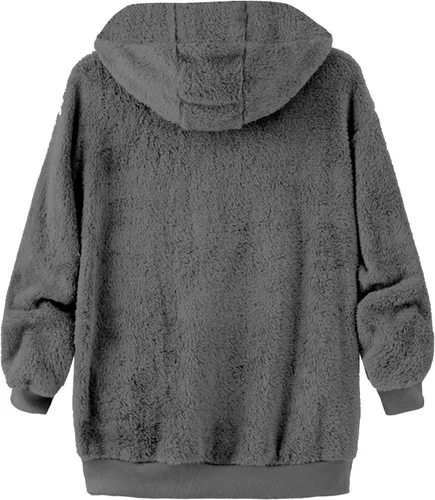 Vista 3 de Sudadera con estampado gráfico de ajuste relajado para mujer, casual, con bolsillo, manga larga, lindo cordón, ropa de otoño con Whit