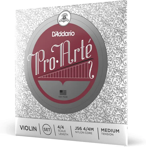 Vista 20 de D'Addario J56 1/2M Pro-Arte Cuerdas de Nylon para Violín, Mediano