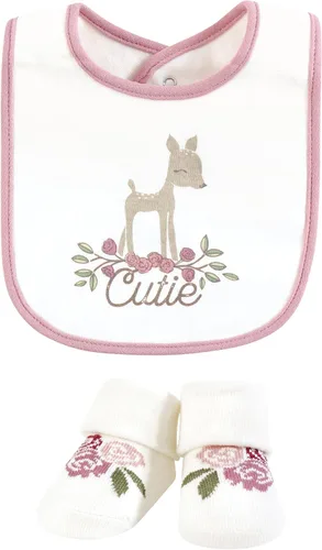 Vista 33 de Hudson Baby Conjunto de babero y calcetines unisex de algodón para bebé