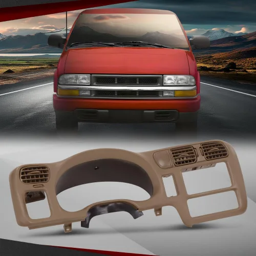 Vista 4 de CROSSDESIGN Bisel de tablero de instrumentos con bisel de tablero doble DIN compatible con Chevy Blazer S10 GMC Jimmy Sonoma 1998-2004