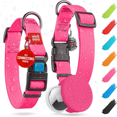 Vista 7 de WAUDOG Collar de perro impermeable – Collar ajustable para perros grandes, pequeños y medianos – Collares resistentes con cierre de metal duradero