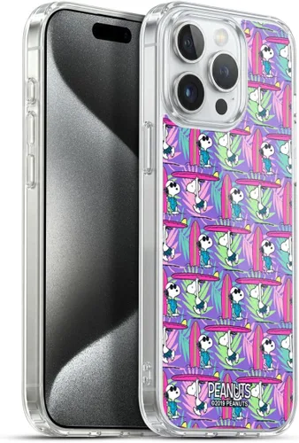 Vista 34 de Head Case Designs Funda de gel suave con licencia oficial de Peanuts Tropical Surf Snoopy Aloha Disco compatible con Apple iPhone 13 Mini Surf