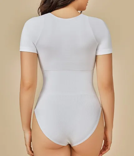 Vista 3 de BRABIC Body moldeador para mujer para control de abdomen, sin costuras, sin mangas, moldeador de cuerpo