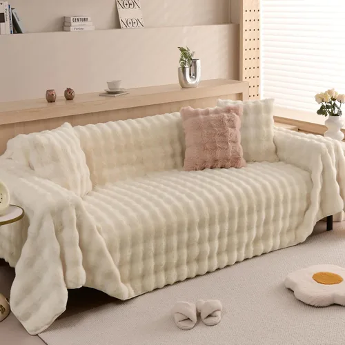 Vista 15 de HANDONTIME Fundas de Sofá Sillón Funda de Sofá Boho para Perros Caqui Funda de Sofá con Borlas Silla Reclinable Funda de Futón Lavable 1 Cojín Sofá