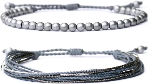 Vista 16 de Mezcla Vida Pulseras de cuentas de piedra natural para hombres y mujeres, unisex, ajustables, impermeables, juego de pulseras de cuerda para el día