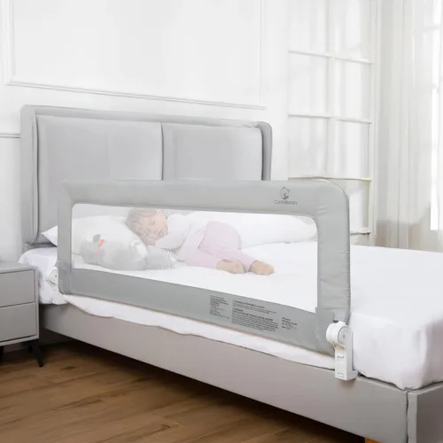 Vista 14 de ComfyBumpy Paquete de 1 riel de cama para niños pequeños de 35.5" L x 19.5" A Rieles de cama para niños pequeños para cama individual, matrimonial