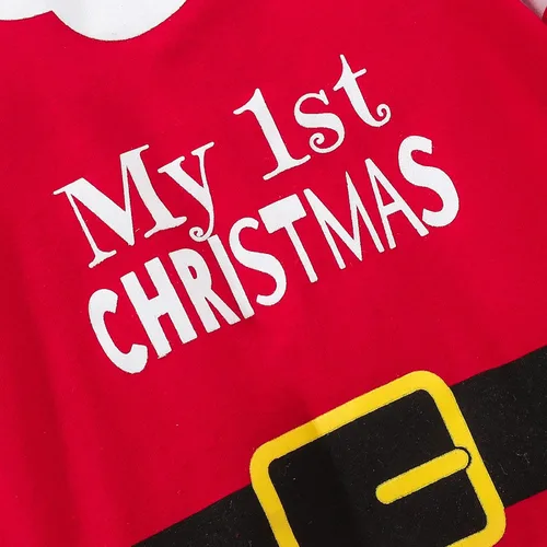 Vista 5 de LouVasabuce Conjunto de 2 piezas para bebé, niña y niño, My First Christmas