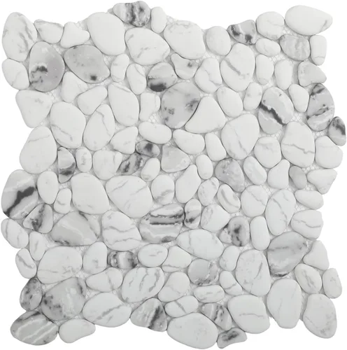 Vista 14 de Diflart Azulejo de piedra para suelo de ducha, blanco Carrara al azar, 4 Carrara blanca