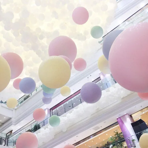 Vista 5 de Globos gigantes de látex de 36 pulgadas, globos de arcoíris lavanda pastel de Neo LOONS para cumpleaños, bodas, recepciones, festivales, decoración