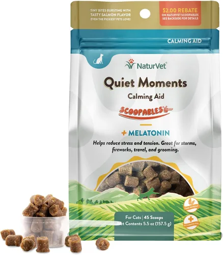 Vista 9 de NaturVet Hemp Quiet Moments - Gotas calmantes para gatos, 1 onza Calming Aid for Cats - Helps Reduce Stress, Great for Travel, Grooming, Storms &