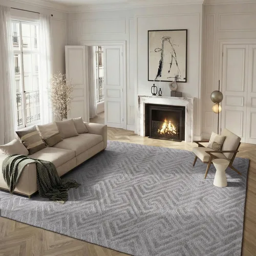 Vista 27 de SAFAVIEH Tahoe Shag Collection - Alfombra de pasillo, 2 x 9 pies, color beige, diseño geométrico, felpa de 1.2 pulgadas de grosor, ideal para zonas