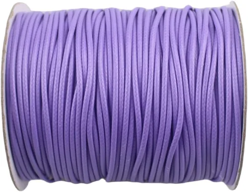 Vista 24 de Cordón de poliéster encerado para hacer joyas, cuerda encerada con carrete para hilo de manualidades (negro, 0.020 in (150 yardas))