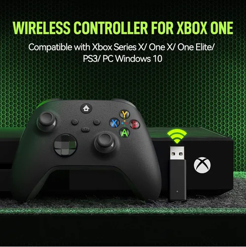 Vista 7 de JORREP Xbox Controller inalámbrico para Xbox One, Xbox One SX, consolas Xbox Series XS, PC Windows, adaptador inalámbrico de 2.4 GHz con auriculares