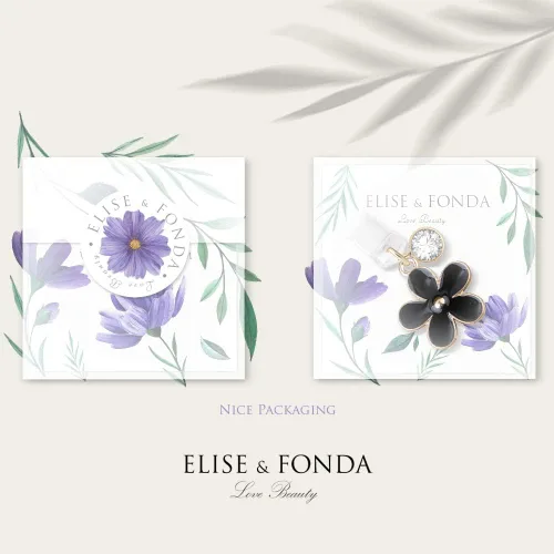Vista 5 de ELISE & FONDA CP109 Puerto de carga USB Anti polvo Plug Little Lily Flower Colgante Teléfono Charm para iPhone 11/XS MAX/XR/X/8 Plus/7/6S/7/SE iPad