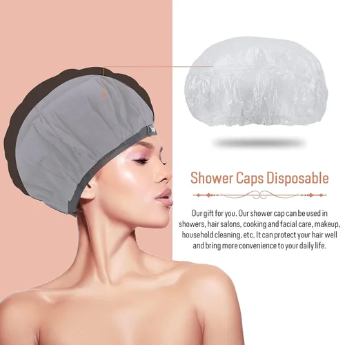 Vista 5 de Boloye - Gorro térmico de acondicionamiento profundo de linaza, sin cable, 100% seguro, para microondas, para cuidado del cabello natural y rizado