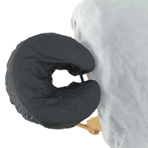 Vista 4 de ZMDREAM Paquete de 75 fundas desechables para reposacabezas de masaje, fundas para reposacabezas de cara, color negro