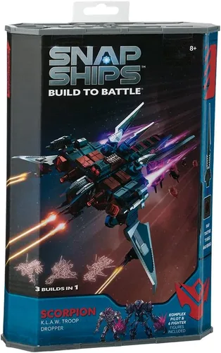 Vista 8 de Snap Ships Scorpion K.L.A.W. Troop Dropper - Juguete de construcción para construcción personalizada y juego de batalla, a partir de 8 años