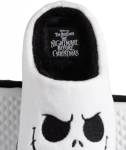 Vista 5 de Disney The Nightmare Before Christmas Jack Skellington Face - Pantuflas para mujer, Negro