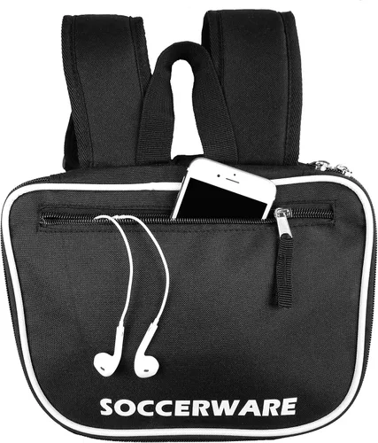 Vista 5 de Mochila de fútbol con compartimento para pelotas - Para niños y niñas La bolsa se adapta a todos los equipos de fútbol y equipo de gimnasio (negro)