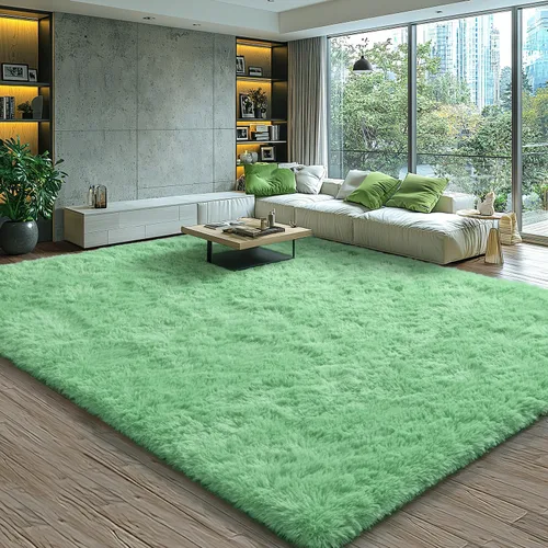 Vista 85 de EVOIONOS Alfombra Redonda Negra para Dormitorio, 4x4 Pies Alfombra de Área Circular Suave y Esponjosa para Sala de Estar, Alfombra Circular de Felpa