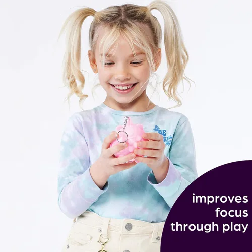 Vista 3 de Juguete antiestrés para niños, diseño de clip para mochilas y llaveros, actividades sensoriales divertidas para aliviar el estrés y concentrarse