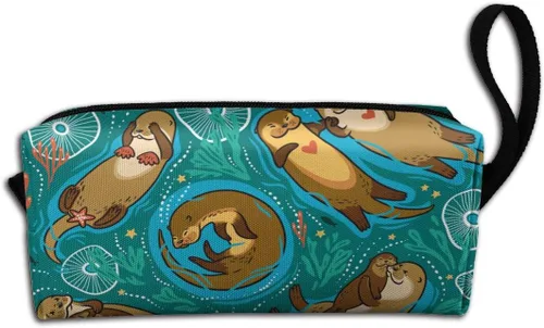 Vista 12 de YISHOW Divertida bolsa de maquillaje adorable bolsa de cosméticos de viaje, estuche organizador de artículos de tocador, regalo para mujeres