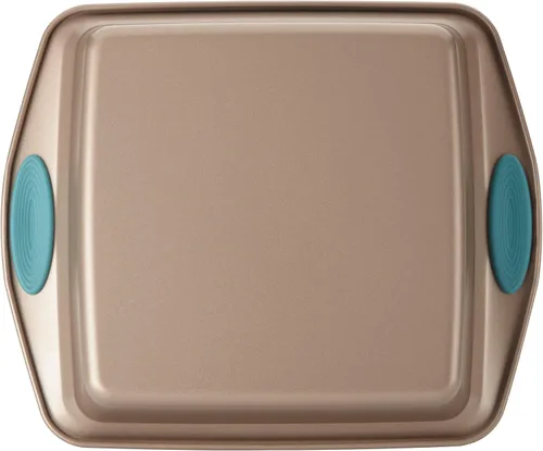 Vista 3 de Rachael Ray Cucina - Molde antiadherente para hornear / molde antiadherente para tartas, cuadrado, 9 pulgadas, marrón