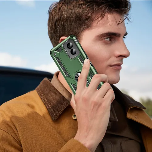 Vista 7 de Yiakeng Funda para Moto G Power 5G 2024 con protector de pantalla: [probada contra caídas de grado militar] Soporte de anillo a prueba de golpes