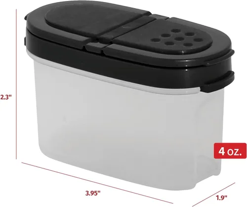 Vista 3 de SIGNORA WARE Tarros de especias con tapas – Juego de recipientes herméticos vacíos recargables de 4 onzas para especias y condimentos – 2 en 1