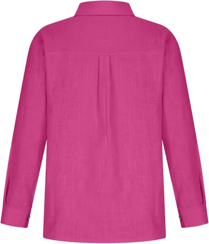 Vista 173 de SMIDOW Camisa de algodón y lino con botones para mujer