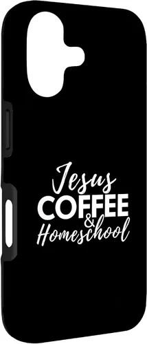 Vista 3 de Jesus Coffee and Homeschool Christian Family Faith Coffee Case for iPhone 17