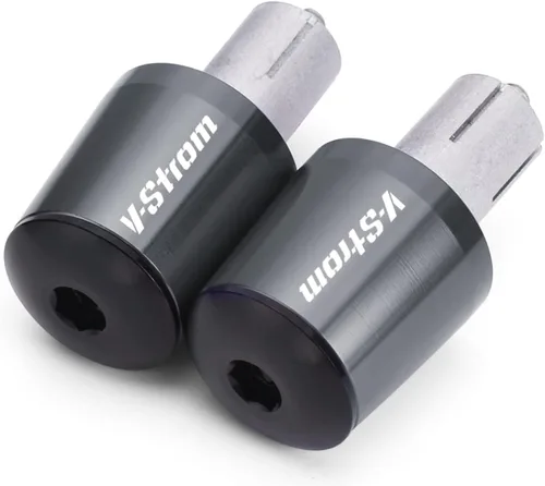Vista 10 de CNC Motorcycle Accessories 22MM Handlebar Grips Handle Bar Cap End Plugs for Suzuki DL650 V-Strom 650 Vstrom 2004-2022 2021 2020 (Color : Black)