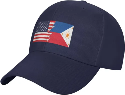 Vista 16 de Flag of Negros Republic and America Baseball Cap for Men Women Hat Adjustable Solid Color Trucker Hats