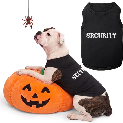 Vista 24 de Camiseta para Perro Parisian Pet - Camiseta Bordada FBI - 100% Algodón, Ropa Transpirable para Perros - Chaleco para Mascotas Sin Mangas - Camisas