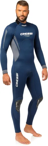 Vista 3 de Cressi Traje de neopreno completo para hombre con cremallera trasera para buceo y actividades acuáticas - Rápido 0.118 in: diseñado en Italia
